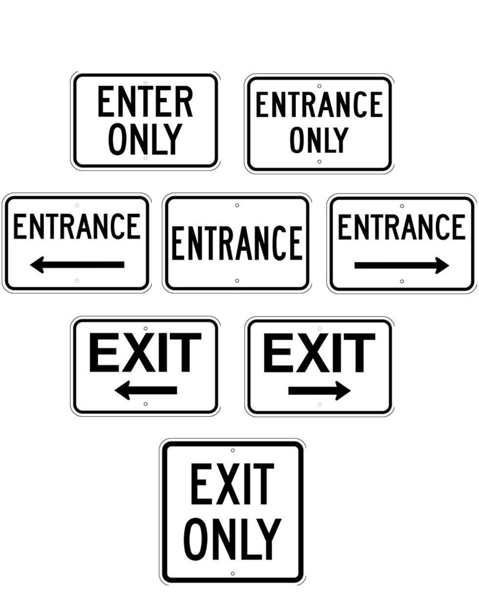 Enter and Exit Signs Parking Signs the groundUP stores